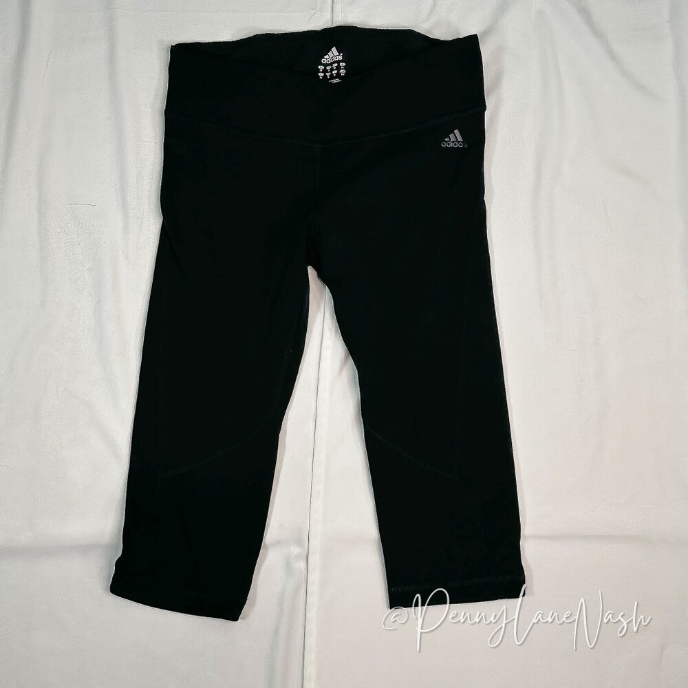 Adidas Climalite Cropped Legging in Black Size Small - Picture 2 of 6